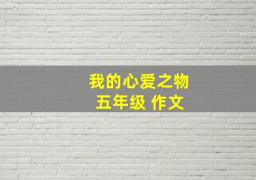 我的心爱之物 五年级 作文